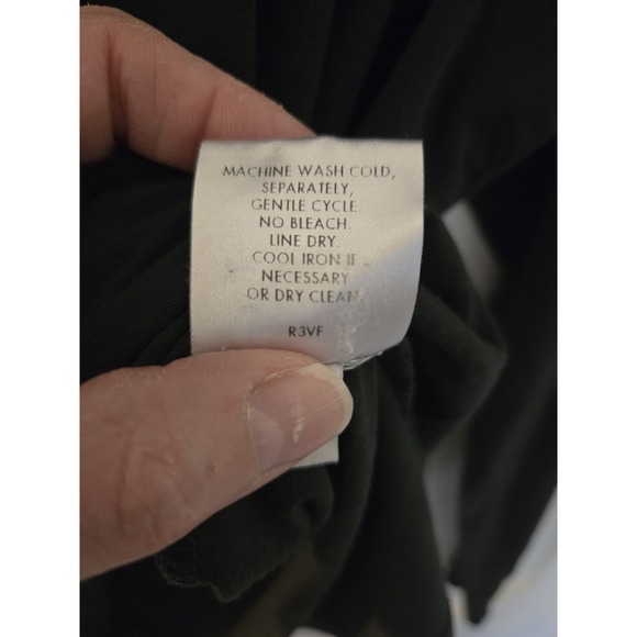 Eileen Fisher Stretch Rayon Black Mock Neck Long Sleeve Made In USA XL - Picture 4 of 10